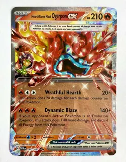 Pokemon Hearthflame Mask Ogerpon ex 040/167 Twilight Masquerade Double Rare NM - Image 1