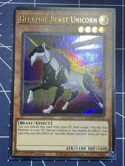 Yugioh Heraldic Beast Unicorn BLMM-EN116 Ultra Rare 1st Edition NM - Image 2