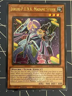 Yugioh Joruri-P.U.N.K. Madame Spider BLMM-EN072 Ultra Rare 1st Edition NM - Image 1