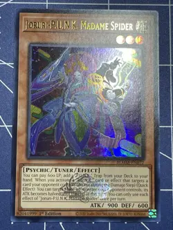 Yugioh Joruri-P.U.N.K. Madame Spider BLMM-EN072 Ultra Rare 1st Edition NM - Image 2