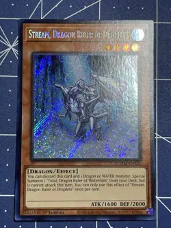 Yugioh! Stream, Dragon Ruler of Droplets BLMM-EN122 Secret Rare 1st Ed NM - Image 2
