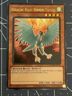 Yugioh! Heraldic Beast Berners Falcon BLMM-EN115 Ultra Rare NM - Image 1