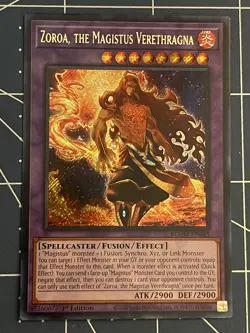 Yugioh! Zoroa, the Magistus Verethragna BLMM-EN045 Ultra Rare NM - Image 1
