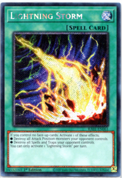 Lightning Storm - RA01-EN061 - Platinum Secret Rare - 1st Edition Yugioh - Image 1