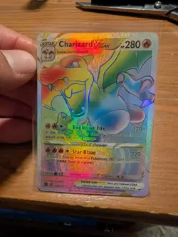 Charizard VSTAR Rainbow Card Collectible Gift/Display Foil Custom - Image 1