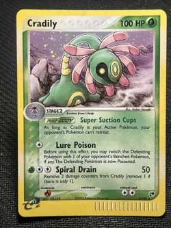 Pokemon TCG Cradily EX Sandstorm Holo Card 3/100 Rare - Image 1