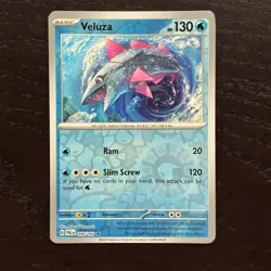 Veluza 056/193 Pokemon Paldea Evolved SV02 Reverse Holo Rare Card NM - Image 1