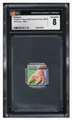 1997 🐱 Parasect Pokemon GB Pocket Card Japanese, #47 Nintendo CGC-8 - Image 1