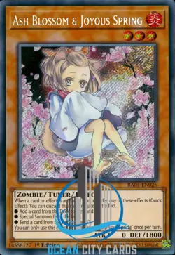 Yugioh Ash Blossom & Joyous Spring Alt Art RA04-EN025 Secret Rare - Image 1