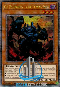 Yugioh RA04-EN235 Cir, Malebranche of the Burning Abyss Quarter Century Secret - Image 1