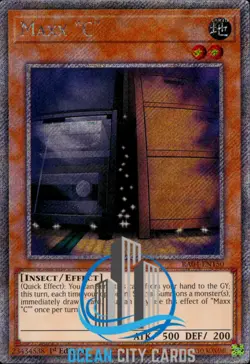 Yugioh RA04-EN150 Maxx C Platinum Secret Rare Card 1st Edition - Image 1