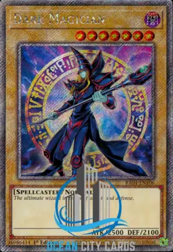 Yugioh RA04-EN106 Dark Magician Alt Art - Platinum Secret Rare Card 1st Edition - Image 1