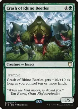 2x Crash of Rhino Beetles Commander 2018 LP MTG - Image 1