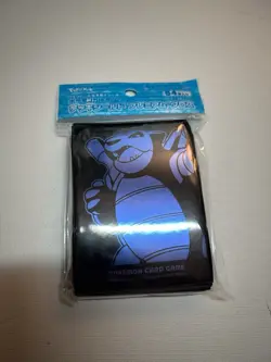 Japanese Pokemon Center Blastoise Blue Black Chrome Sleeves NEW - Image 1
