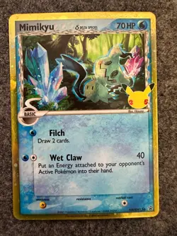Pokemon Mimikyu SWSH136 Celebrations 25th Anniversary Black Star Promo TCG NM - Image 1