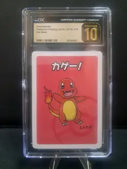 CGC 10 Pristine Charmander Old Maid 2019 Japanese Pokemon Graded Slab - Image 1