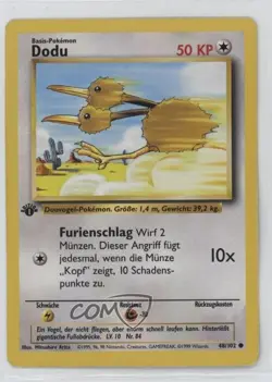 Doduo German 1st Ed. Pokemon Base Set #48 1999 15fy - Image 1