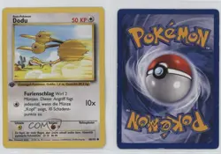 Doduo German 1st Ed. Pokemon Base Set #48 1999 15fy - Image 3