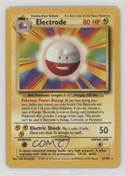 Electrode Pokemon Base Set #21 1999 15fy - Image 1