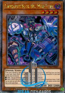 Yugioh RA04-EN045 Vanquish Soul Dr. Mad Love - Quarter Century Secret Rare Card - Image 1