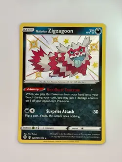 Galarian Zigzagoon SV078/SV122 Shiny Holo Rare Pokemon Shining Fates Gem Mint 💎 - Image 4