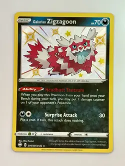 Galarian Zigzagoon SV078/SV122 Shiny Holo Rare Pokemon Shining Fates Gem Mint 💎 - Image 5