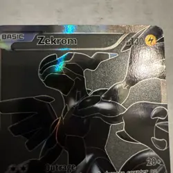 Pokemon Zekrom Full Art 114/114 Holo Rare BW Base Set Black & White Ultra Rare - Image 2