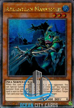 Yugioh Atlantean Marksman Quarter Century Secret Rare 1st Ed RA04-EN009 - Image 1