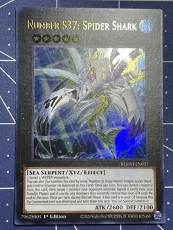 Yugioh! Number S37: Spider Shark BLMM-EN037 Ultra Rare 1st Edition NM - Image 2