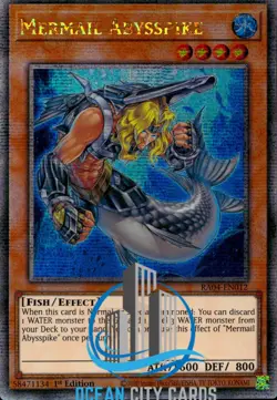 Yugioh Mermail Abysspike RA04-EN012 Quarter Century Rare 1st Edition - Image 1