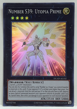 Yugioh Asia-English Number S39: Utopia Prime DUAD-AE102 Super Rare - Image 1