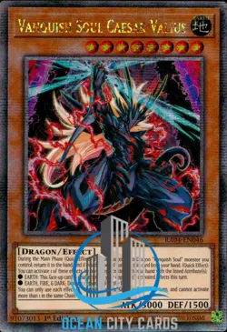 Yugioh Vanquish Soul Caesar Valius RA04-EN046 Quarter Century Secret Rare - Image 1