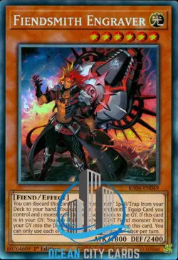 Yugioh Fiendsmith Engraver RA04-EN049 Collectors Rare 1st Edition - Image 1