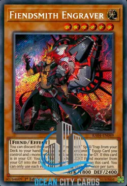 Yugioh Fiendsmith Engraver RA04-EN049 Secret Rare NM 1st Ed - Image 1