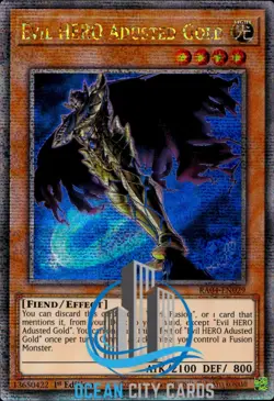 Yugioh Evil HERO Adusted Gold - RA04-EN029 - Quarter Century Rare QCR - Image 1