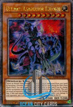 Yugioh Ultimate Conductor Tyranno RA04-EN287 Quarter Century Secret 1st Ed - Image 1