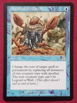 Magic The Gathering ONSLAUGHT ARTIFICIAL EVOLUTION blue card MTG - Image 1