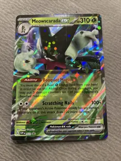 Meowscarada EX SV Promo Cards 033 Scarlet & Violet Black Star Holo Card - Image 1