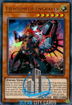 Yugioh Fiendsmith Engraver Ultra Rare 1st Edition RA04-EN049 - Image 1