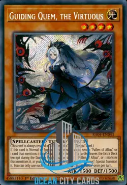 Yugioh Guiding Quem, The Virtuous RA04-EN043 Secret Rare 1st Edition - Image 1