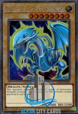 Yugioh RA04-EN108 Blue-Eyes White Dragon V1 - Platinum Secret Rare - Image 1