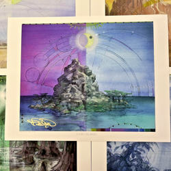 MTG Magic the Gathering Terese Nielsen Guru Land Art Print Set of 5 Signed - Image 2