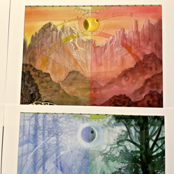 MTG Magic the Gathering Terese Nielsen Guru Land Art Print Set of 5 Signed - Image 5