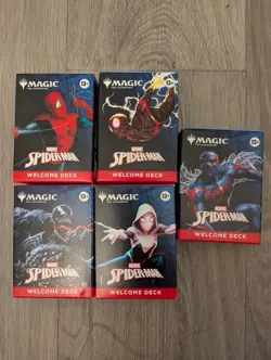 SDCC 2025 MTG Magic The Gathering x Spider-Man Complete Welcome Deck Set (5) - Image 1