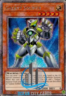 Yugioh Galaxy Soldier RA04-EN219 Platinum Secret Rare 1st Edition - Image 1
