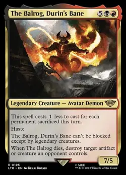 2x The Balrog, Durin's Bane LTR NM MTG - Image 1