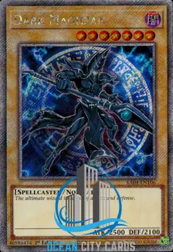 Yugioh RA04-EN106 Dark Magician (Movie Art) - Platinum Secret Rare Card 1st Edit - Image 1