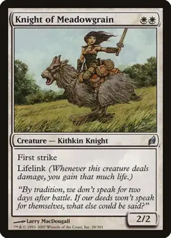 2x Knight of Meadowgrain Lorwyn LP MTG - Image 1