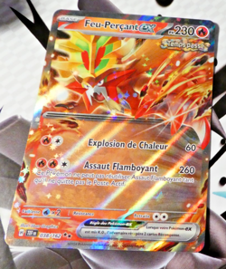 Pokemon Francais Card Holo Carte Feu percant ex 038/162 EV05 FR Mint 2024 - Image 1
