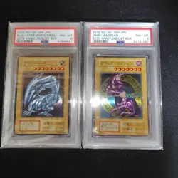 Yu-Gi-Oh! Yugioh Blue-Eyes White Dragon Dark Magician Stainless PSA8 - Image 1